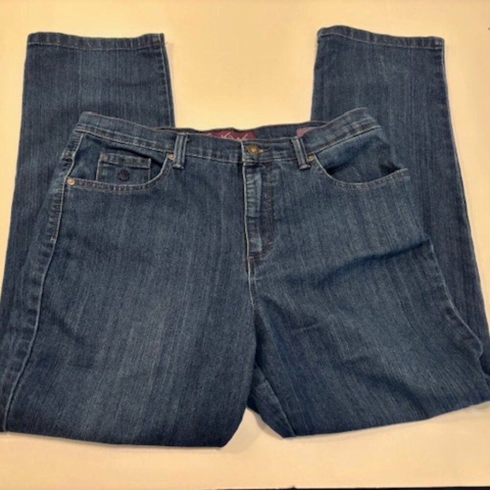 Gloria Vanderbilt Amanda Straight Leg Hi Rise Dark Wash Jeans
